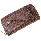 Кошелек женские кошельки,молния н/к, коричневый светлый крокодил Пр956-204 - Фото 1