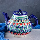 Чайник заварочный Риштанская Керамика «Узоры», 1.6 л, синий МИКС - Фото 2