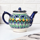 Чайник заварочный Риштанская Керамика «Узоры», 1 л, синий - Фото 6