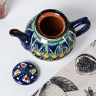 Чайник заварочный Риштанская Керамика «Узоры», 1 л, синий - Фото 9