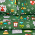 Постельное бельё 1,5сп Samy «Рождество», цвет зеленый, 147х210, 150х210, 70х70-2шт - Фото 2