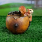 Фигурное кашпо "Белка на орехе" 18х15см - Фото 2