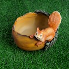 Фигурное кашпо "Белка на орехе" 18х15см - Фото 4