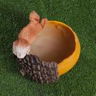 Фигурное кашпо "Белка на орехе" 18х15см - Фото 8