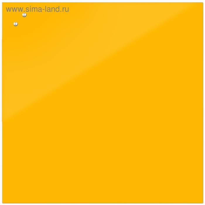 Доска магнитно-маркерная стеклянная 100*100 LUX, внутр крепл, цв желтый S100100-021 - Фото 1