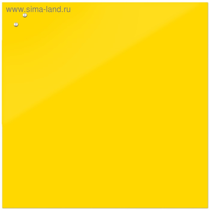 Доска магнитно-маркерная стеклянная 100*100 LUX, внутр крепл, цв лимонный S100100-022 - Фото 1