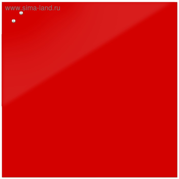 Доска магнитно-маркерная стеклянная 100*100 LUX, внутр крепл, цв алый S100100-032 - Фото 1