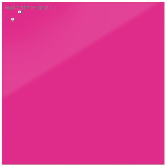 Доска магнитно-маркерная стеклянная 100*100 LUX, внутр крепл, цв розовый S100100-045 - Фото 1