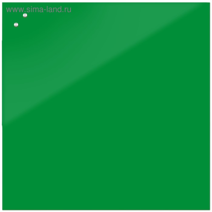Доска магнитно-маркерная стеклянная 100*100 LUX, внутр крепл, цв зеленый S100100-061 - Фото 1