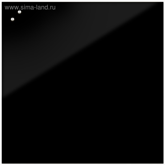 Доска магнитно-маркерная стеклянная 100*100 LUX, внутр крепл, цв черный S100100-070 - Фото 1