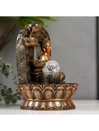 Фонтан настольный с подсветкой «Будда в арке с водопадом», от сети, 30×21×21 см 3483960