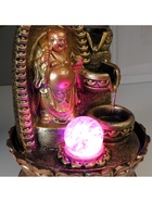 Фонтан настольный с подсветкой «Хотей в арке с водопадом», от сети, 28.5×20×20 см 3483965