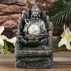 Фонтан настольный от сети, подсветка "Будда с лотосом" серебро 26х15,5х13,5 см - Фото 1