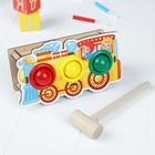 Стучалка-сортер «Паровоз», с молотком, МИКС, шарики: 3 см - Фото 6