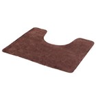 Набор ковриков для ванной и туалета Доляна «Тень», 2 шт: 40×50, 50×80 см, цвет коричневый - Фото 5
