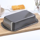 Форма для выпечки Доляна «Прямоугольник. Жаклин», 36×21,5×7 см, антипригарное покрытие, цвет чёрный - Фото 2