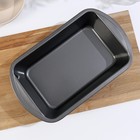 Форма для выпечки Доляна «Прямоугольник. Жаклин», 36×21,5×7 см, антипригарное покрытие, цвет чёрный - Фото 3