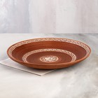 Блюдо для шашлыка "Этно", глубокое, ангоб, красная глина, 34 см, микс - Фото 2