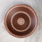Блюдо для шашлыка "Этно", глубокое, ангоб, красная глина, 34 см, микс - Фото 4