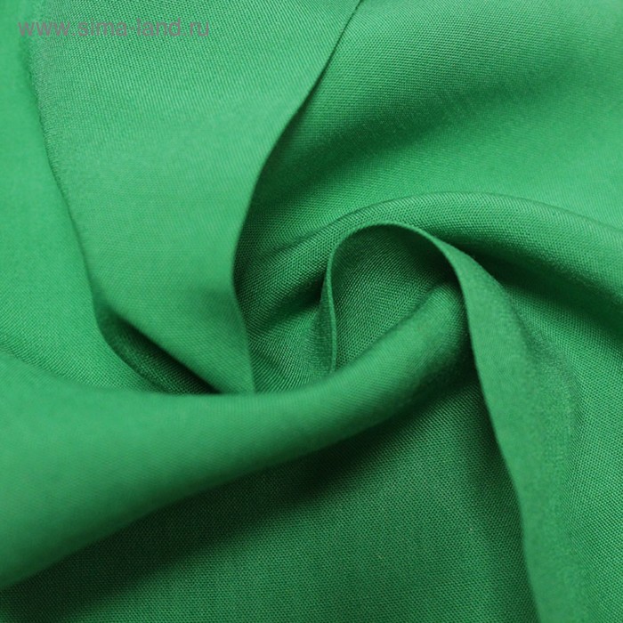 Ткань плательная, штапель, ширина 150 см, зелёный - Фото 1