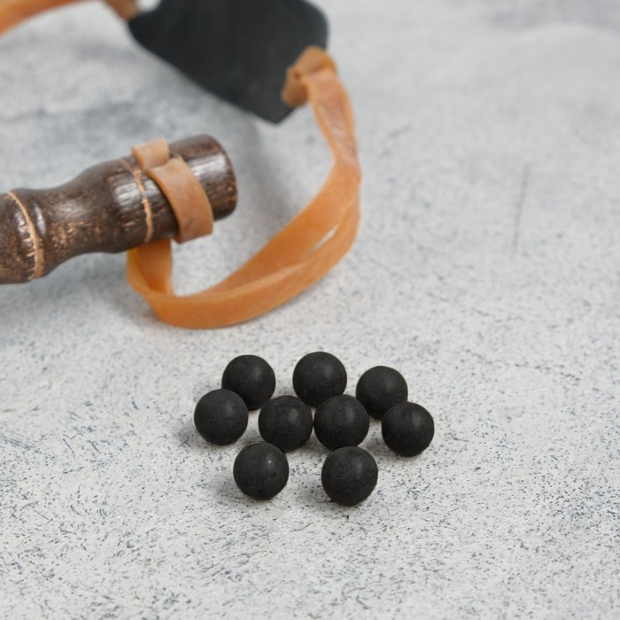 Набор шариков для рогатки d=10мм (100шт) из глины, микс - Фото 1