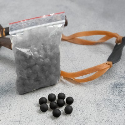 Шарики для рогатки d=10 мм, 100 шт., из глины, МИКС