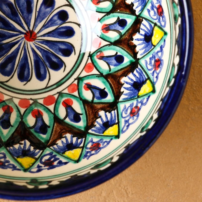 Коса Риштанская Керамика "Цветы" 15 см, малая, синяя - фото 1889279844