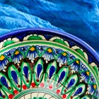Коса Риштанская Керамика "Цветы" 15 см, малая, синяя - фото 4246410
