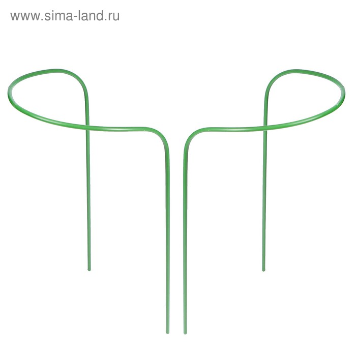 Кустодержатель, d = 50 см, h = 90 см, ножка d = 1 см, металл, набор 2 шт., зелёный - Фото 1