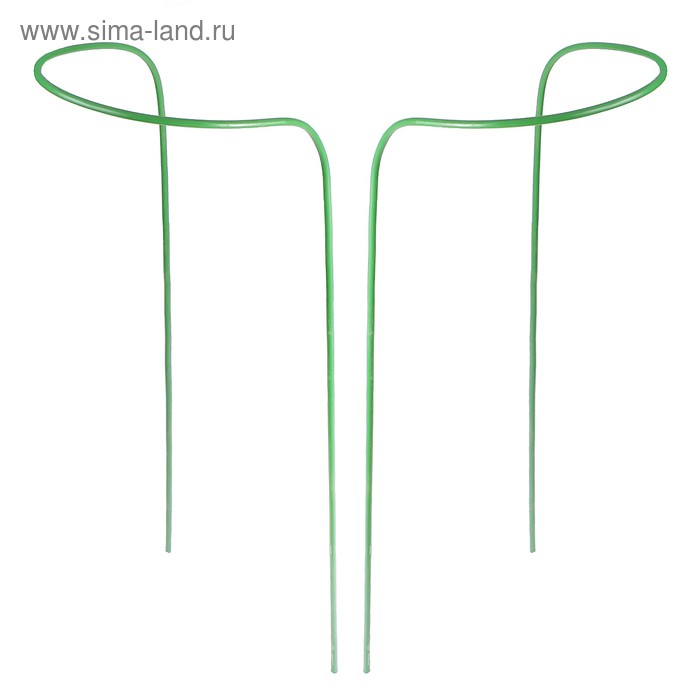 Кустодержатель, d = 30 см, h = 120 см, ножка d = 1 см, металл, набор 2 шт., зелёный - Фото 1