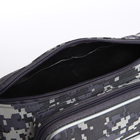 Поясная сумка на молнии, наружный карман, цвет серый/камуфляж - фото 9945884