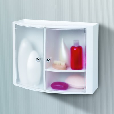Шкафчик для ванной, 32 × 43 × 17 см, прозрачный натуральный