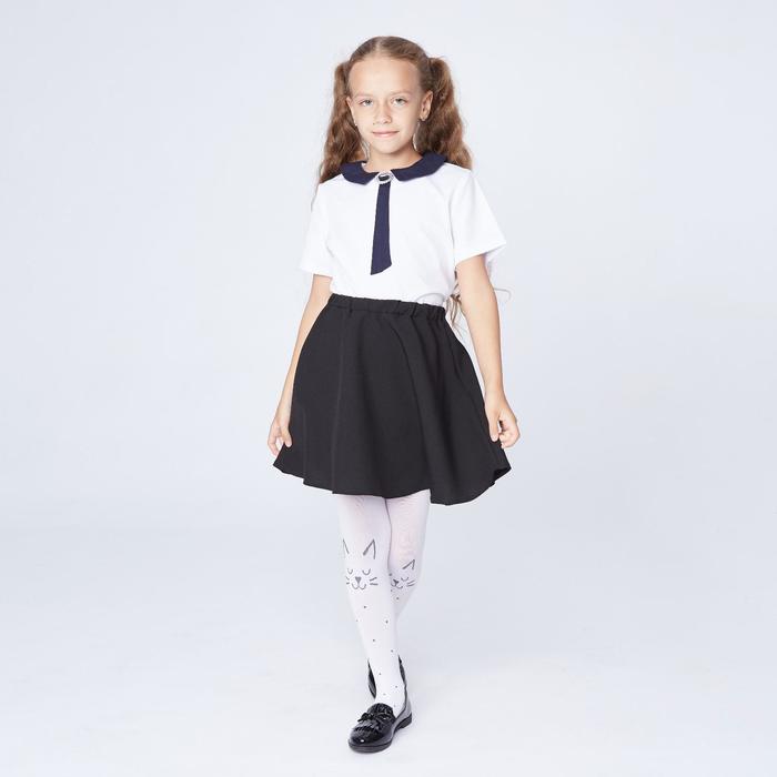 Школьная юбка «Полусолнце», цвет чёрный, рост 152 см (40)