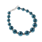 Бусы «Большие бусины», цвет морской волны - Фото 2