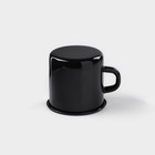 Кружка эмалированная, 400 мл, чёрная - Фото 3