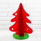 Ёлочка из фетра, на подставке, сборная, размер 23х23х31, цвет красный - Фото 2