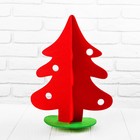 Ёлочка из фетра, на подставке, сборная, размер 23х23х31, цвет красный - Фото 3