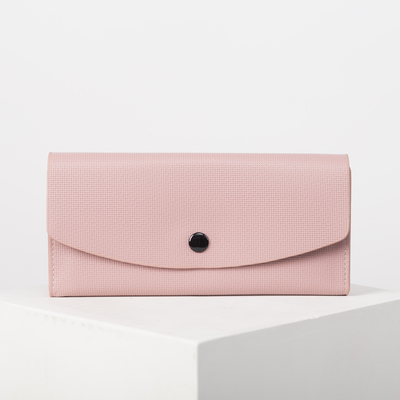 Кошелёк женский, 2 отдела на клапане, цвет розовый