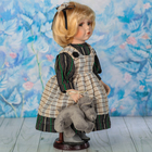 Кукла коллекционная керамика "Женечка со зверюшкой" 32 см - Фото 2