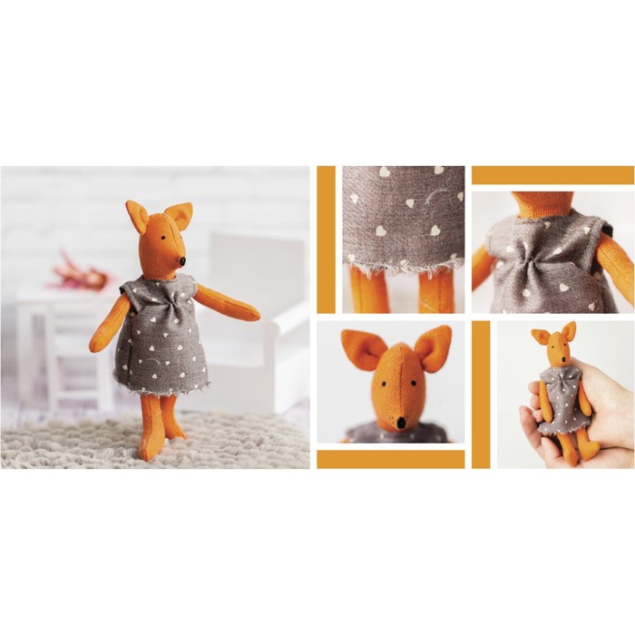Игрушка–малютка «Лисичка Голди», набор для шитья, 21 × 14.4 × 0.8 см - фото 1905483710