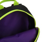 Рюкзак школьный Ir's 35 х 28 х 13 см «Гоша», чёрный/зелёный/фиолетовый - Фото 6