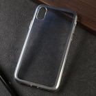 Чехол LuazON для телефона IPhone X, прозрачный, серебристая окантовка - Фото 1