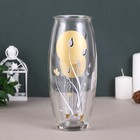 Ваза  Абстракция №3 с росписью на проз.стекле, d-7см 10х23 см - фото 25630188