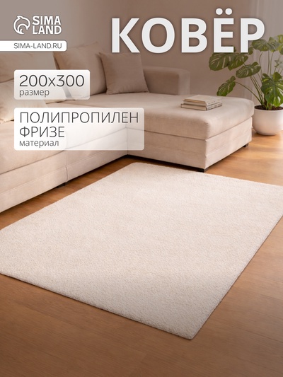 Ковёр прямоугольный «Шегги», фризе, размер 200×300 см