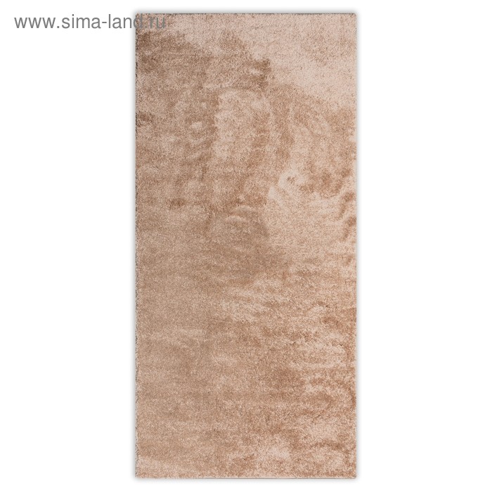 Ковёр Фризе «Шегги», цвет светло-кофейный, 100х200 см - Фото 1