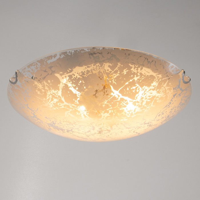Светильник настенно-потолочный "Мрамор" 2 лампы E27 40Вт д.300 h.5,5 см. - фото 1884858049