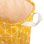 Корзина бельевая текстильная, текстильная, цвет жёлтый - Фото 3