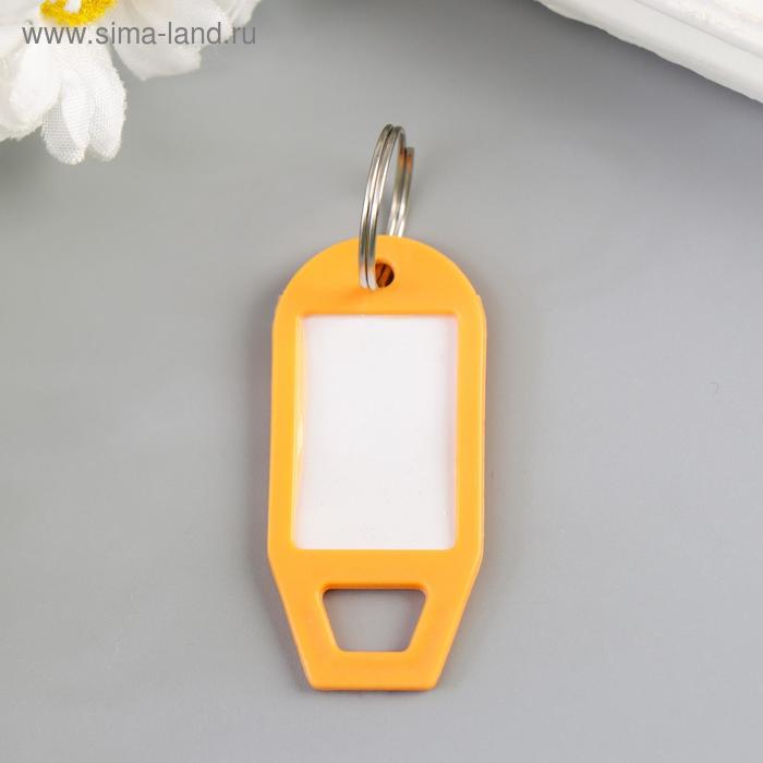 Бирка для ключей на кольце «Идентификатор фигурный», пластик, 5×2.3×0.3 см, МИКС