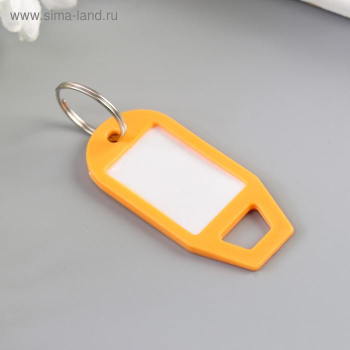 Бирка для ключей на кольце «Идентификатор фигурный», пластик, 5×2.3×0.3 см, МИКС - Фото 1