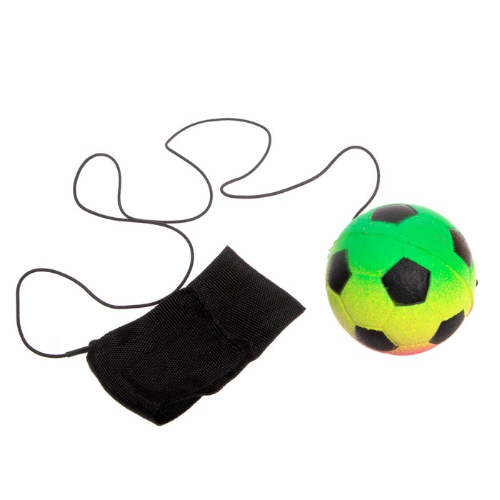 Мяч «Попрыгун», мягкий, 6 см, на резинке - Фото 1